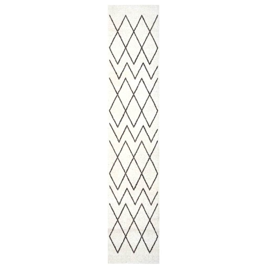 VidaXL tapis de cuisine blanc 300 x 60 cm velours