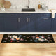 VidaXL tapis de cuisine noir 180 x 60 cm velours