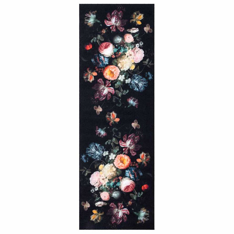 VidaXL tapis de cuisine noir 180 x 60 cm velours
