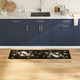 VidaXL tapis de cuisine noir 150 x 45 cm velours