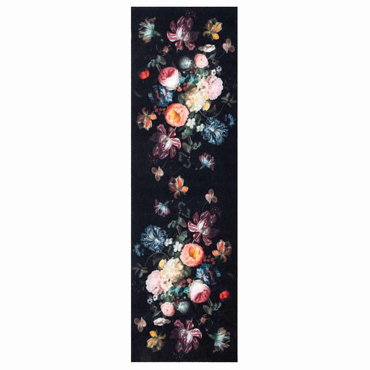 VidaXL tapis de cuisine noir 300 x 60 cm velours