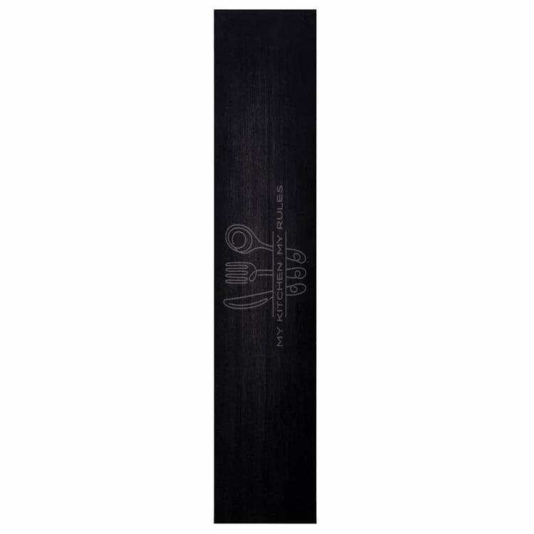 VidaXL tapis de cuisine noir 300 x 60 cm velours