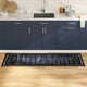 VidaXL tapis de cuisine noir 180 x 60 cm velours