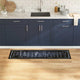 VidaXL tapis de cuisine noir 150 x 45 cm velours