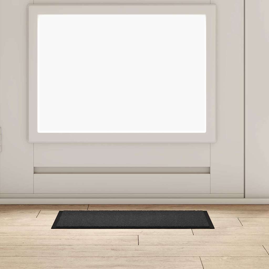 Vidaxl paillasson anthracite 60 x 40 x 1,2 cm tissu peluche