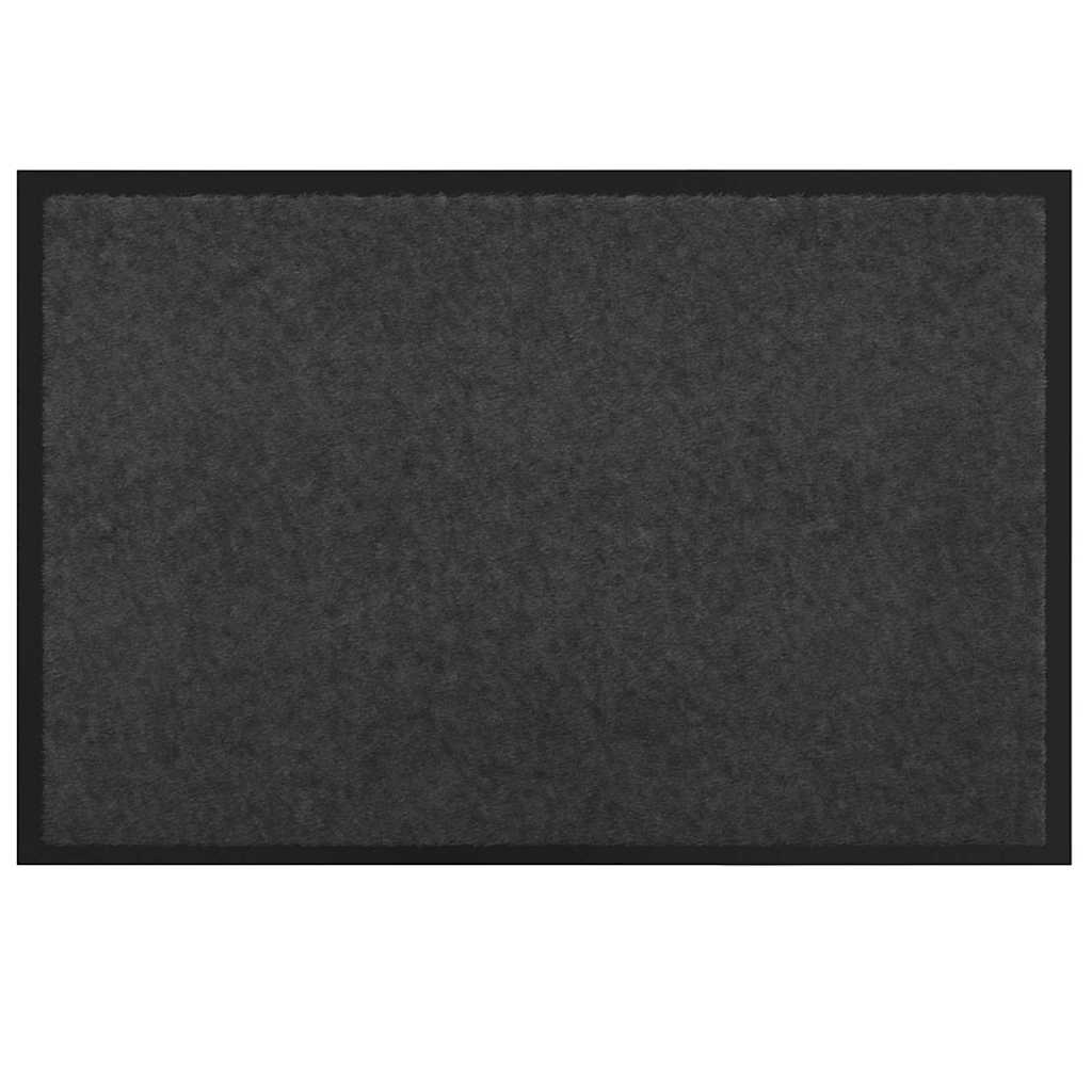 Vidaxl paillasson anthracite 60 x 40 x 1,2 cm tissu peluche