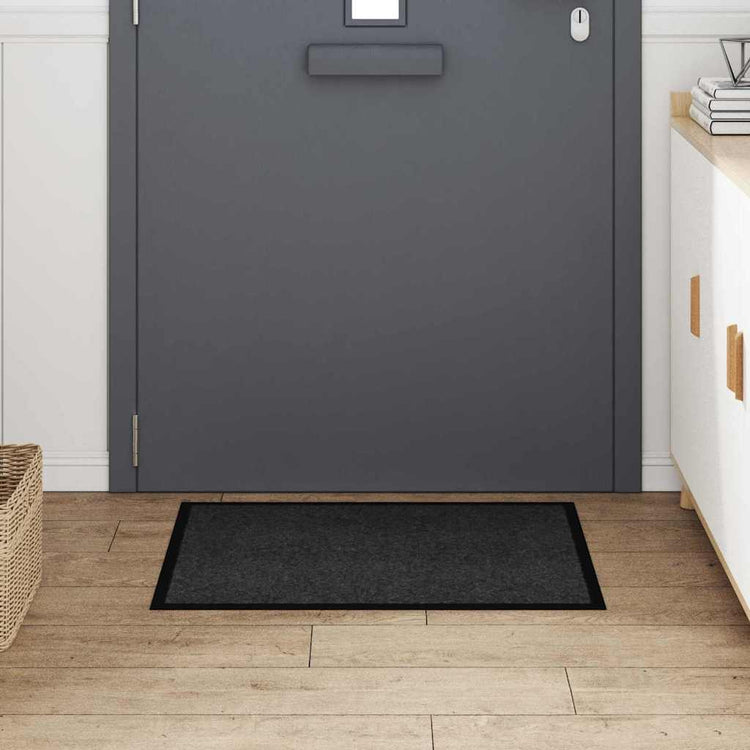 Vidaxl paillasson anthracite 60 x 40 x 1,2 cm tissu peluche