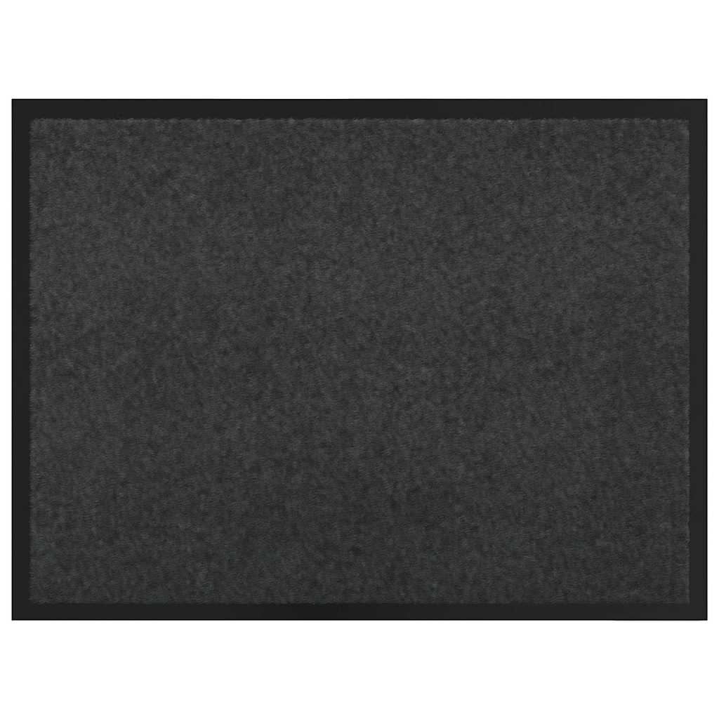 Vidaxl paillasson anthracite 60 x 40 x 1,2 cm tissu peluche