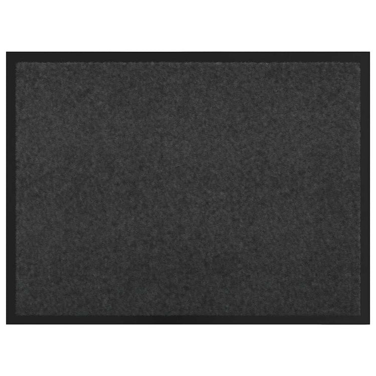 Vidaxl paillasson anthracite 60 x 40 x 1,2 cm tissu peluche