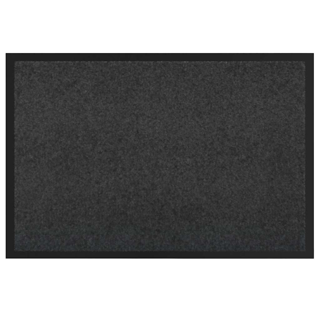 Vidaxl paillasson anthracite 60 x 40 x 1,2 cm tissu peluche