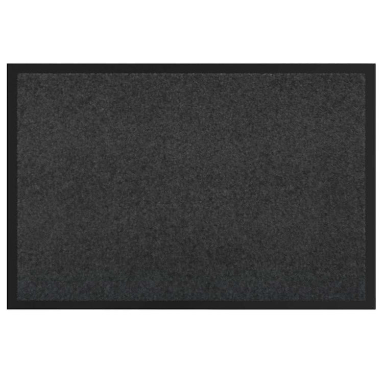 Vidaxl paillasson anthracite 60 x 40 x 1,2 cm tissu peluche