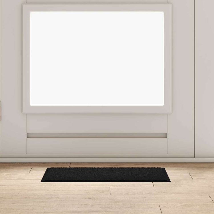 Vidaxl paillasson noir 60 x 40 x 1,2 cm tissu peluche