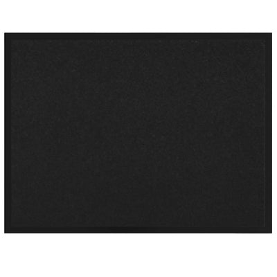 Vidaxl paillasson noir 60 x 40 x 1,2 cm tissu peluche