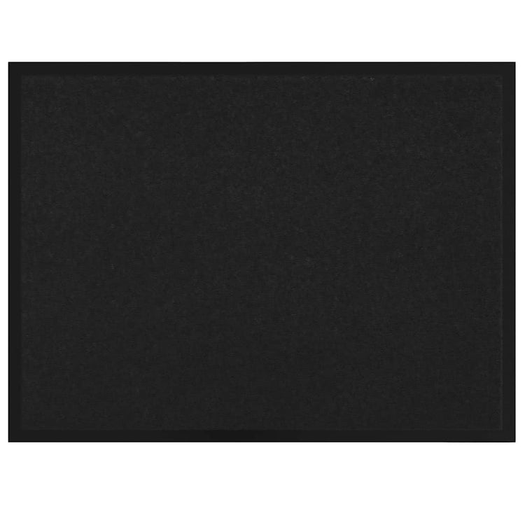 Vidaxl paillasson noir 60 x 40 x 1,2 cm tissu peluche