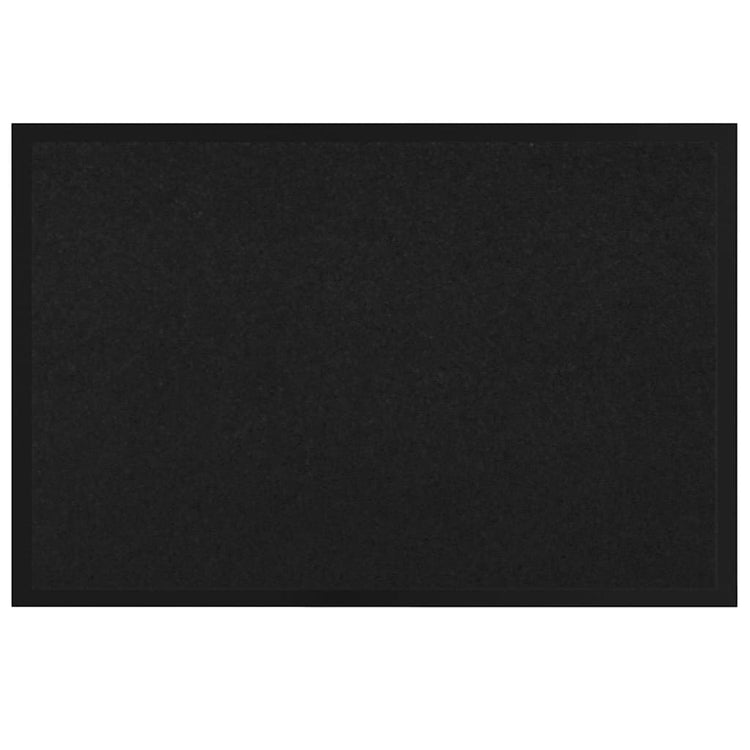 Vidaxl paillasson noir 60 x 40 x 1,2 cm tissu peluche