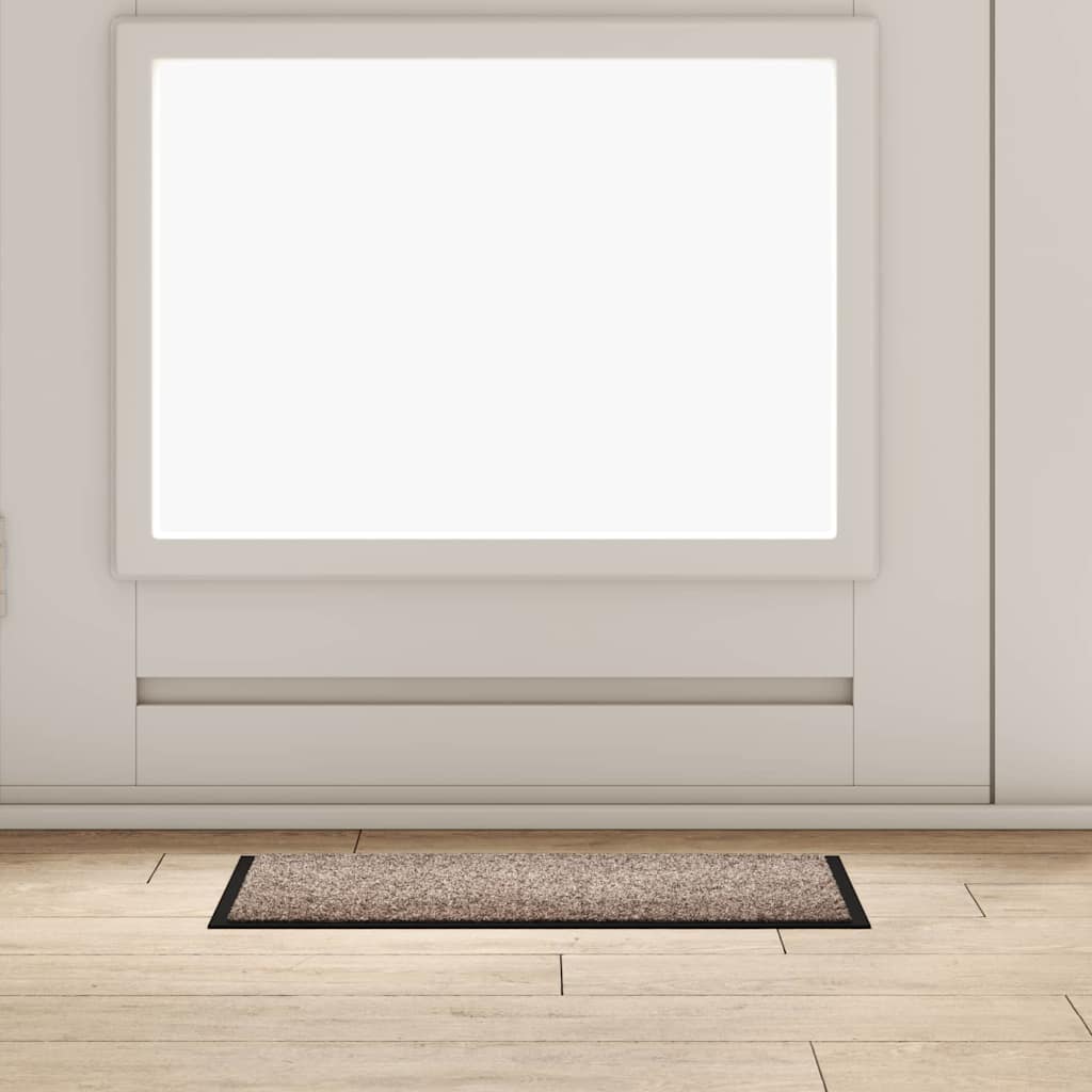 Vidaxl paillasson beige 60 x 40 x 1,2 cm tissu peluche