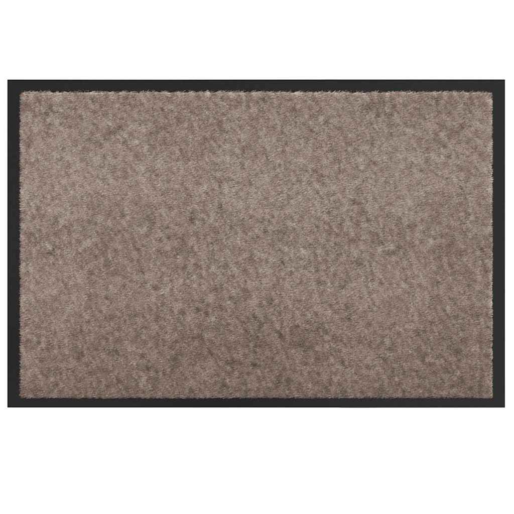 Vidaxl paillasson beige 60 x 40 x 1,2 cm tissu peluche