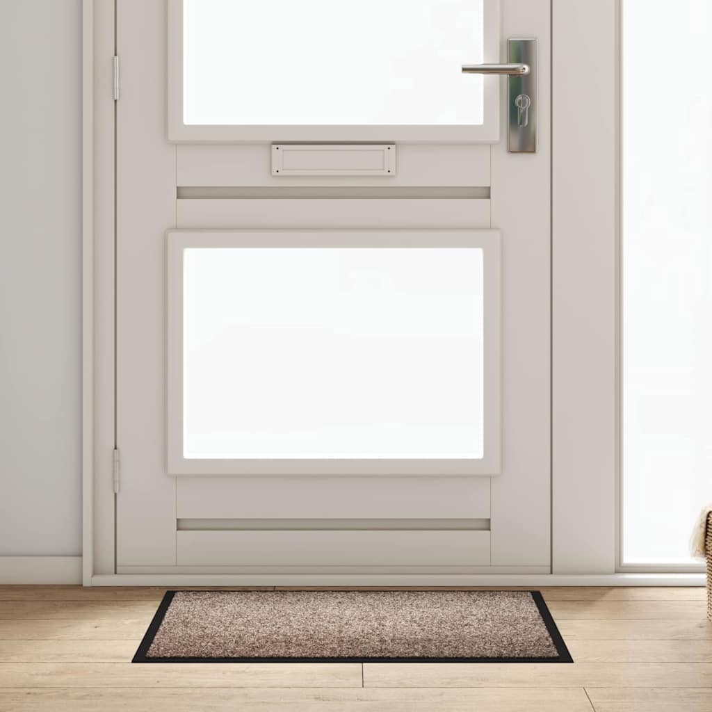 Vidaxl paillasson beige 60 x 40 x 1,2 cm tissu peluche
