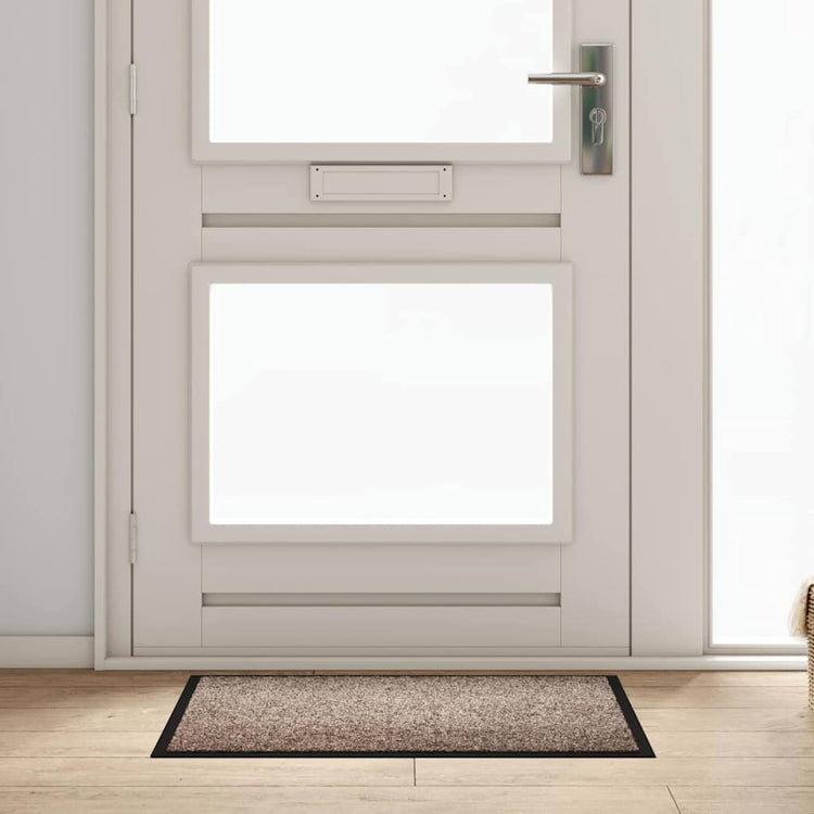 Vidaxl paillasson beige 60 x 40 x 1,2 cm tissu peluche