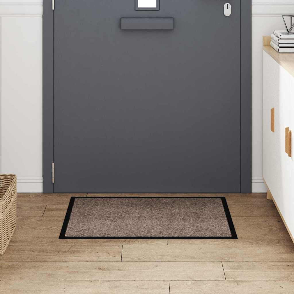 Vidaxl paillasson beige 60 x 40 x 1,2 cm tissu peluche