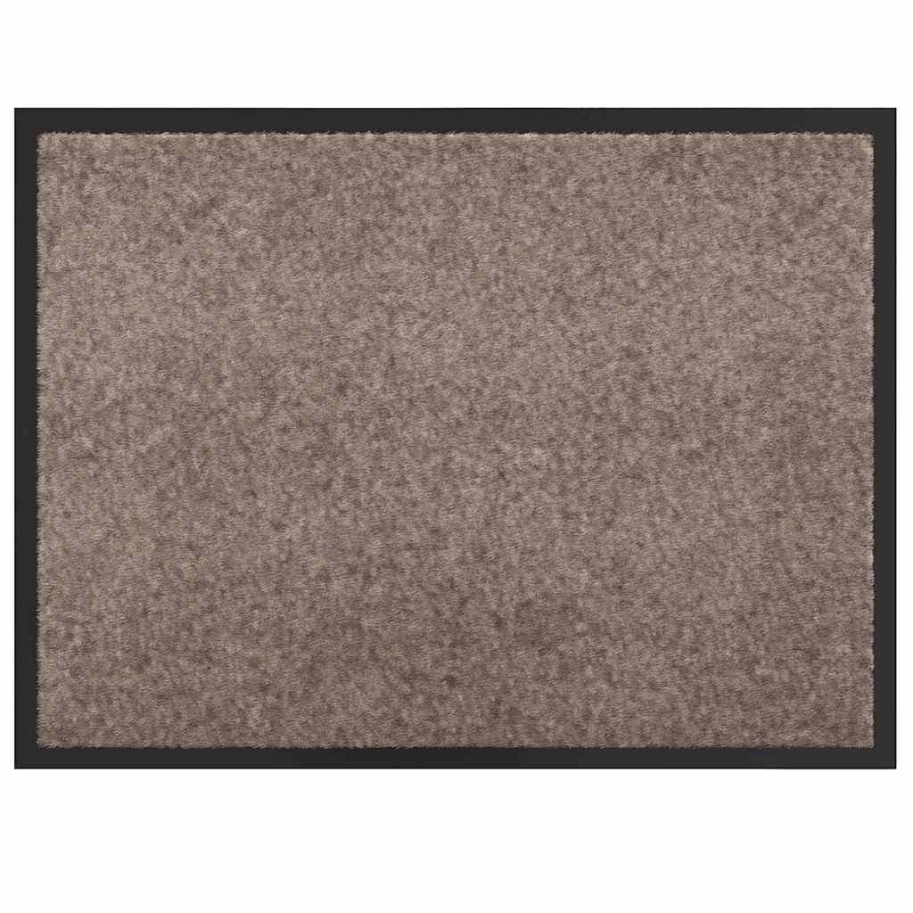 Vidaxl paillasson beige 60 x 40 x 1,2 cm tissu peluche