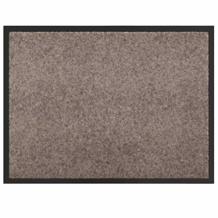 Vidaxl paillasson beige 60 x 40 x 1,2 cm tissu peluche
