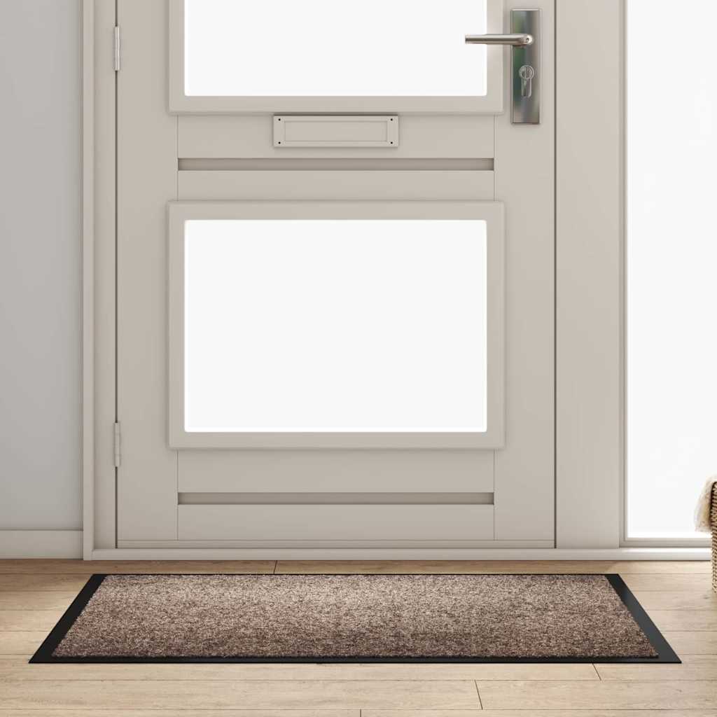Vidaxl paillasson beige 60 x 40 x 1,2 cm tissu peluche