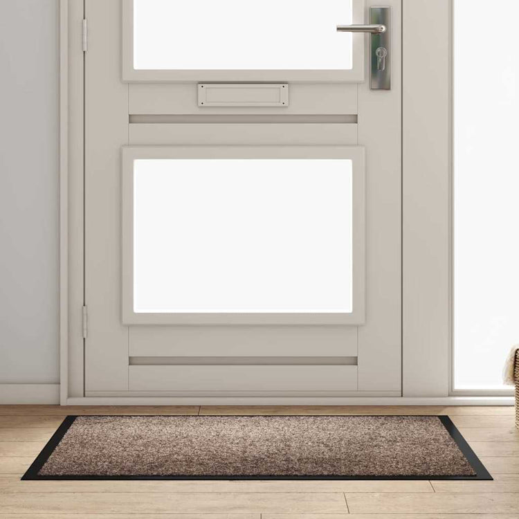Vidaxl paillasson beige 60 x 40 x 1,2 cm tissu peluche