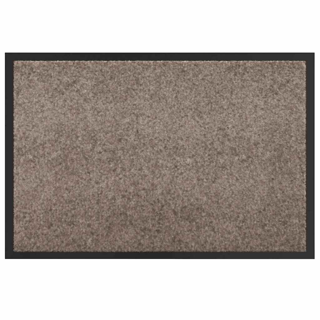 Vidaxl paillasson beige 60 x 40 x 1,2 cm tissu peluche
