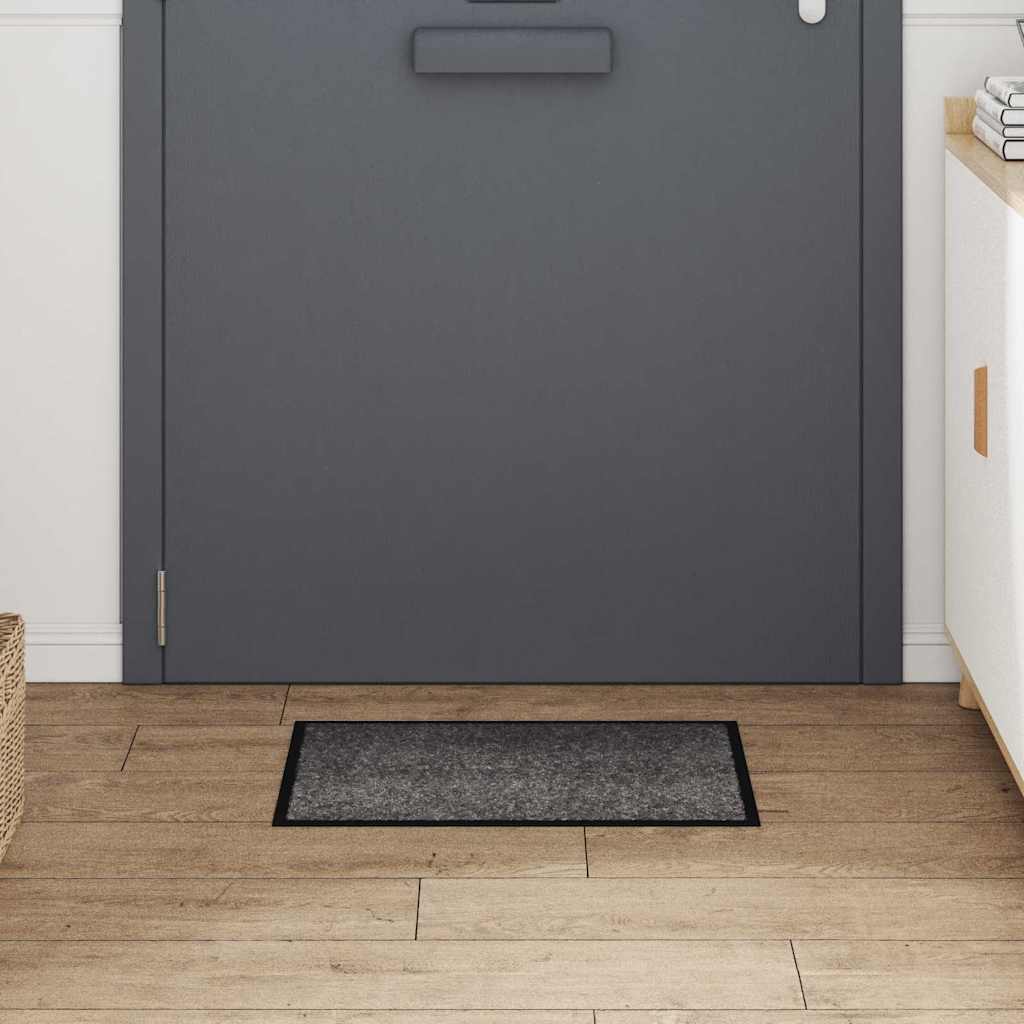 Vidaxl paillasson gris clair 60 x 40 x 1,2 cm tissu peluche