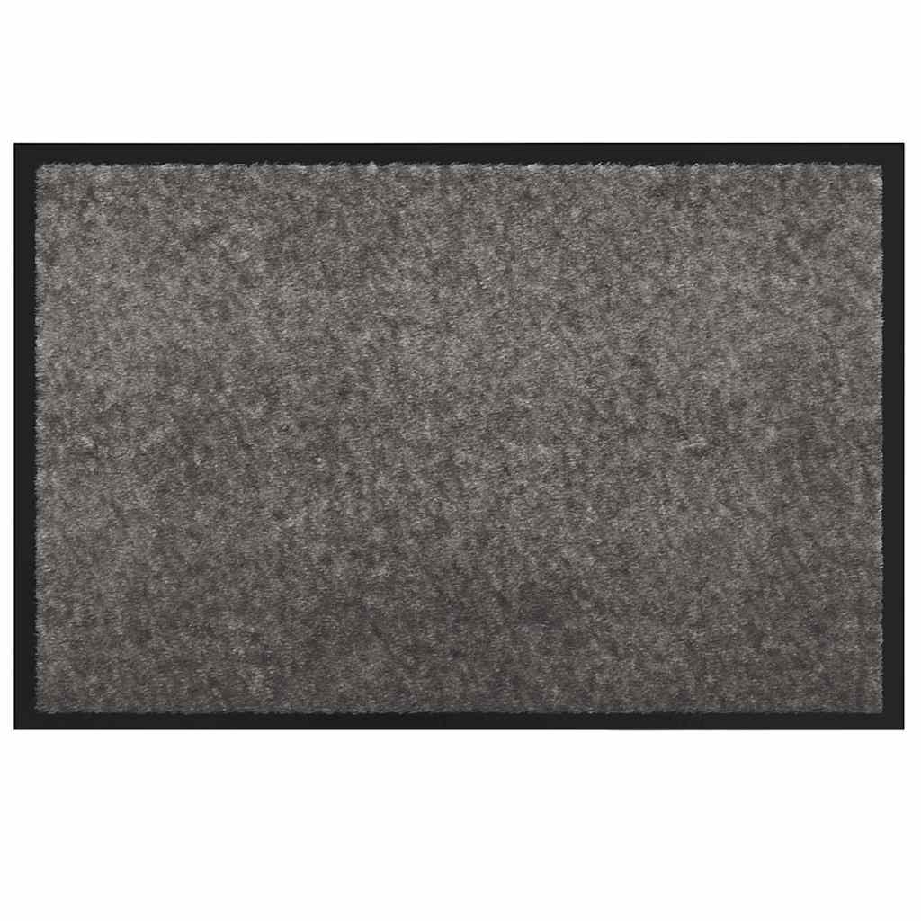Vidaxl paillasson gris clair 60 x 40 x 1,2 cm tissu peluche