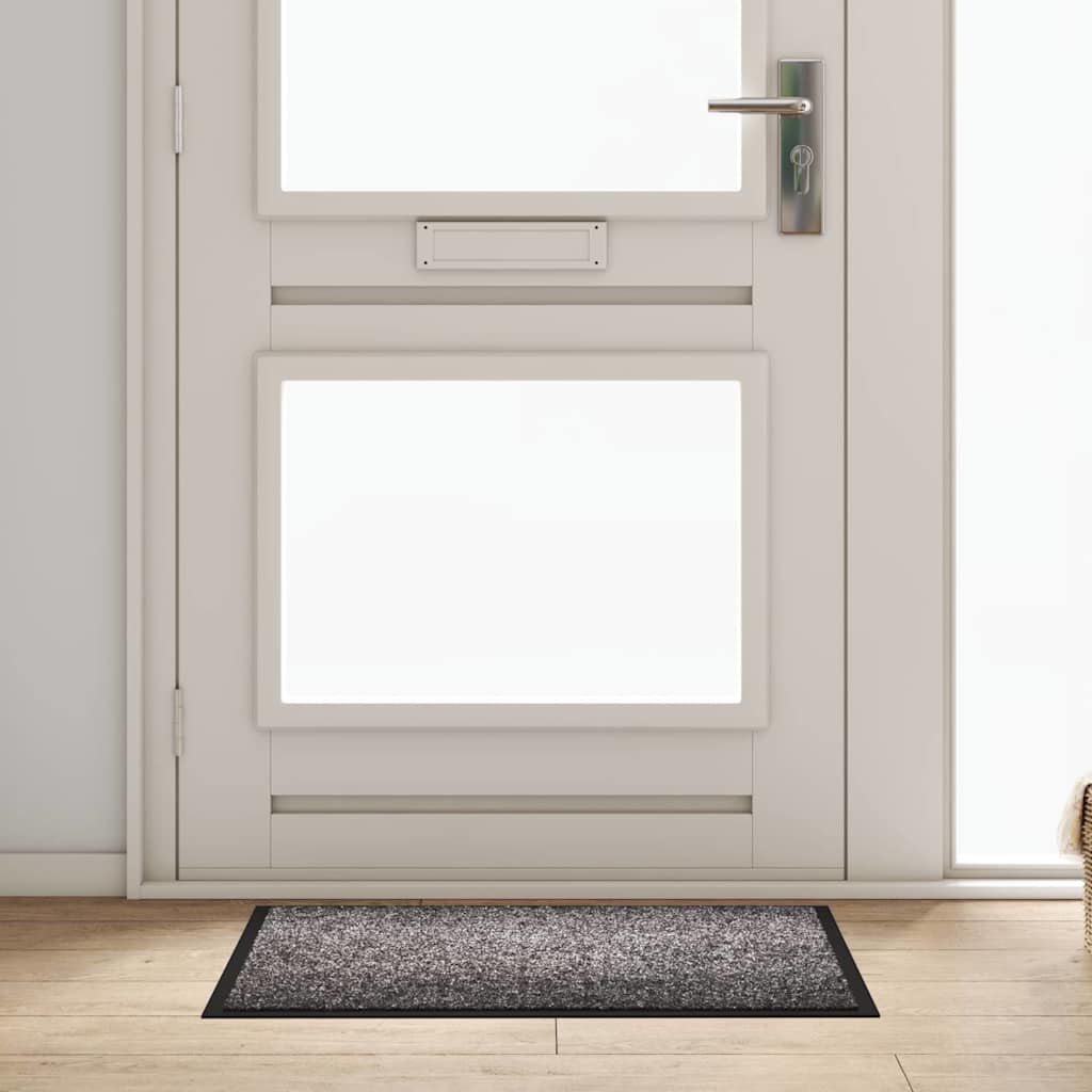 Vidaxl paillasson gris clair 60 x 40 x 1,2 cm tissu peluche