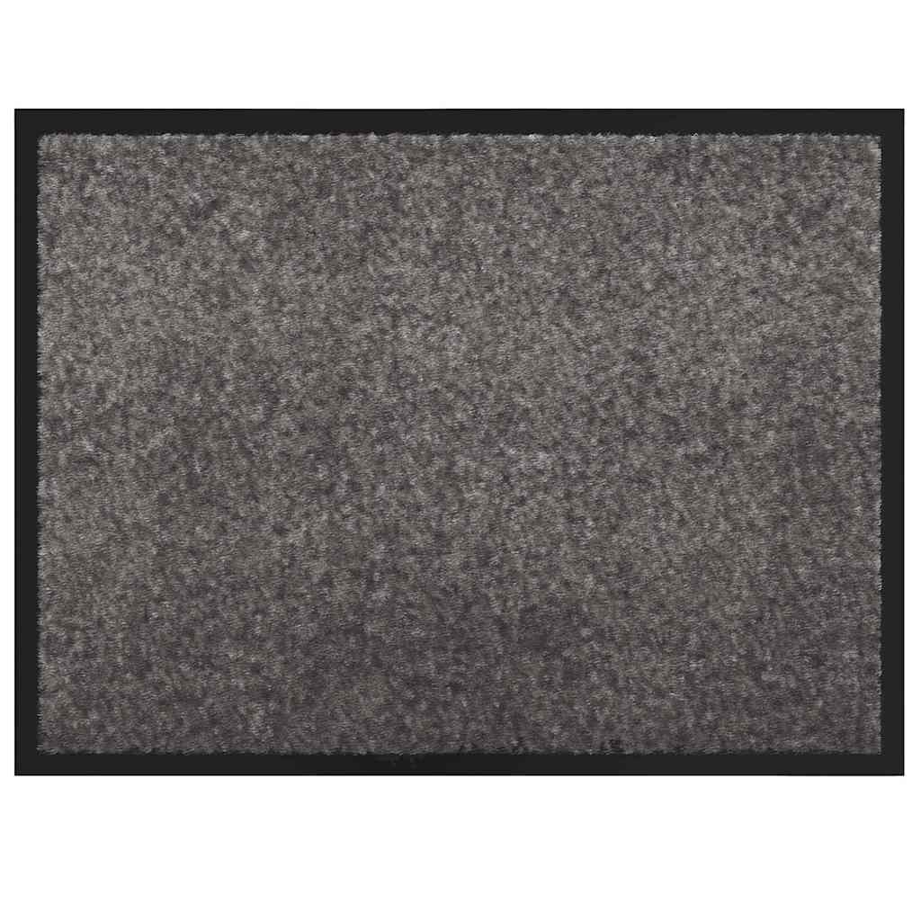 Vidaxl paillasson gris clair 60 x 40 x 1,2 cm tissu peluche