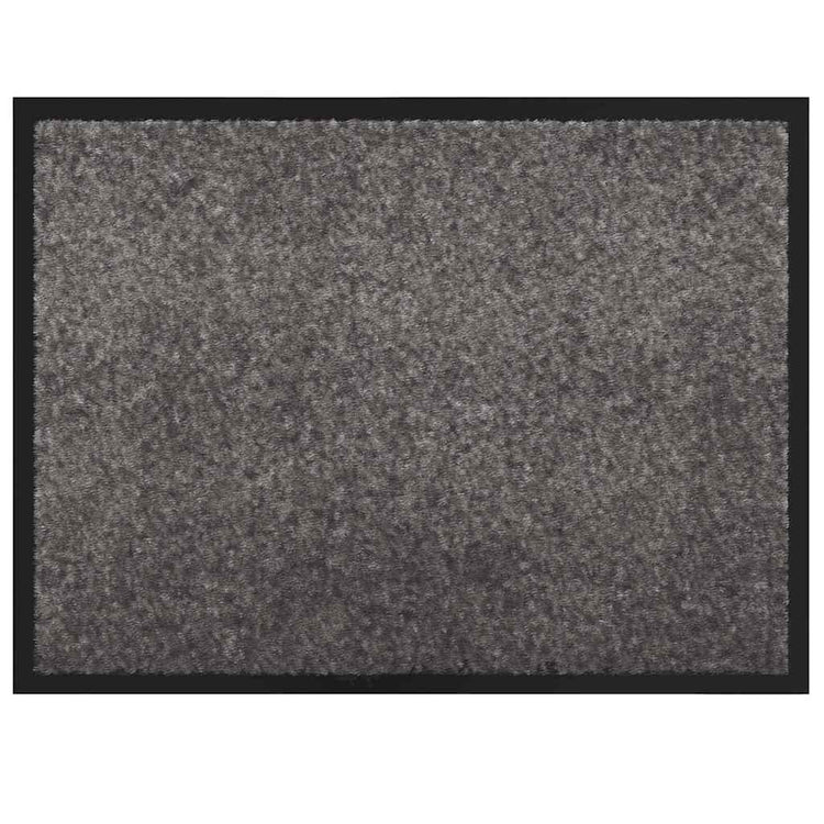 Vidaxl paillasson gris clair 60 x 40 x 1,2 cm tissu peluche
