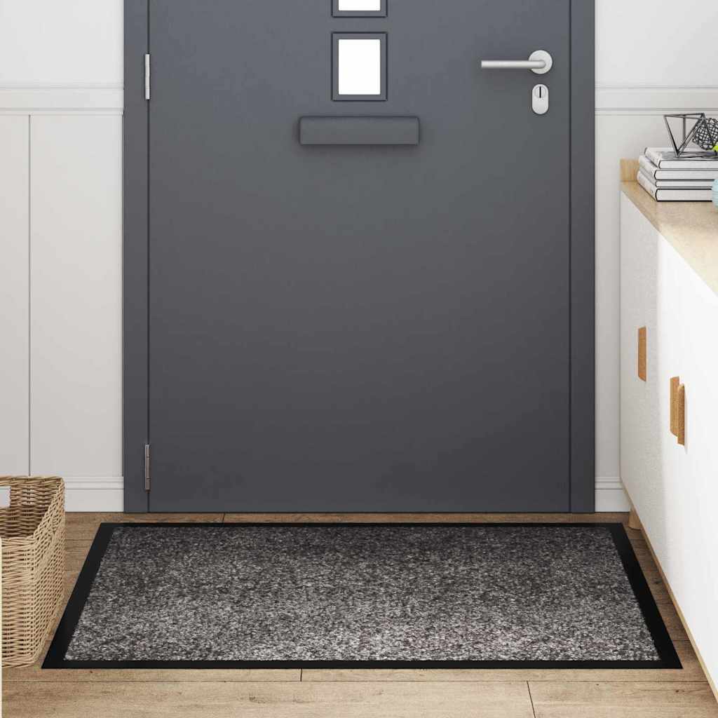 Vidaxl paillasson gris clair 60 x 40 x 1,2 cm tissu peluche
