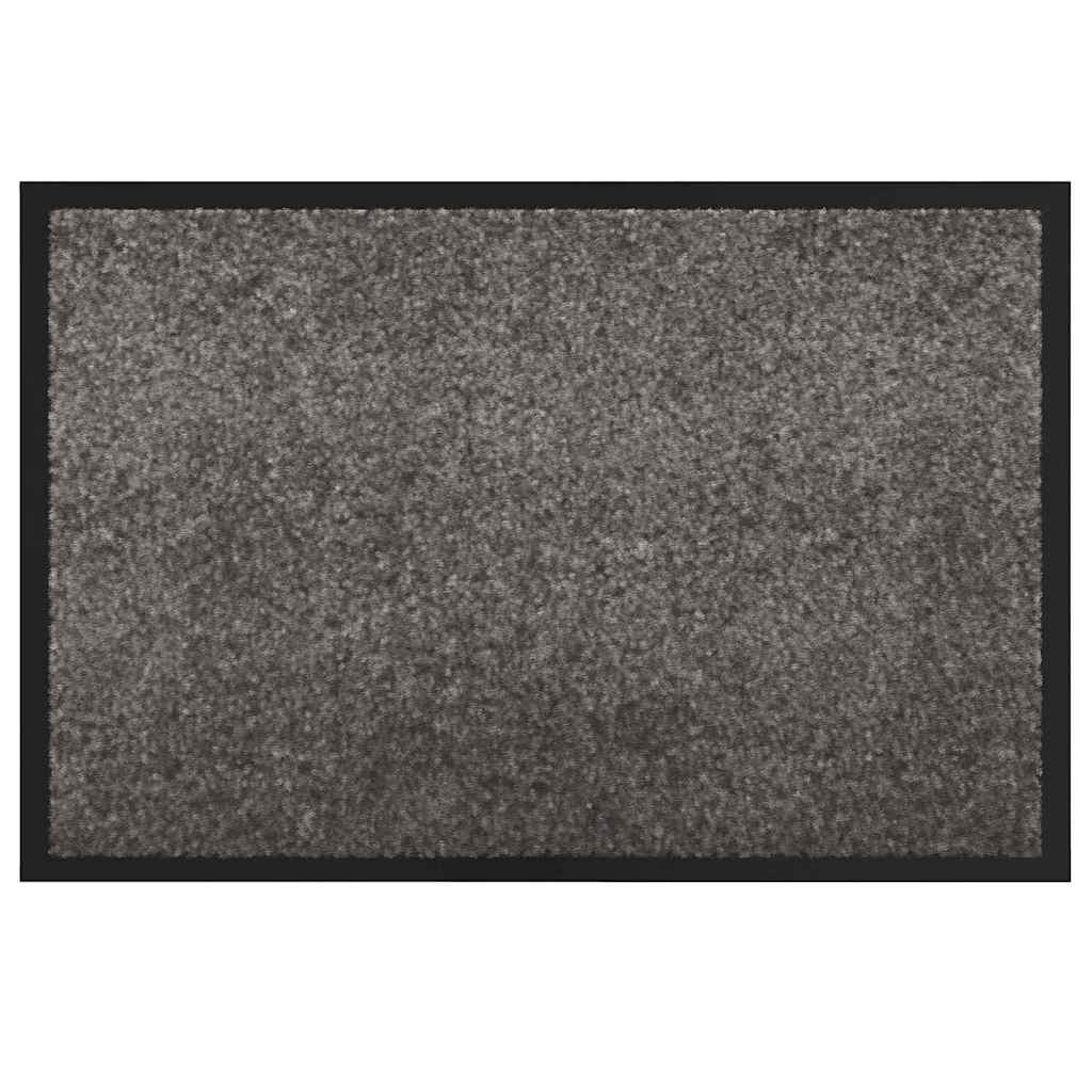 Vidaxl paillasson gris clair 60 x 40 x 1,2 cm tissu peluche