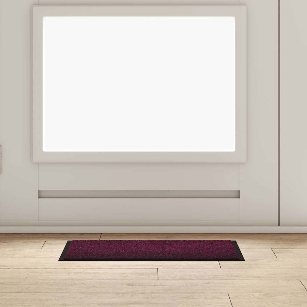Vidaxl paillasson rouge bordeaux 60 x 40 x 1,2 cm tissu peluche