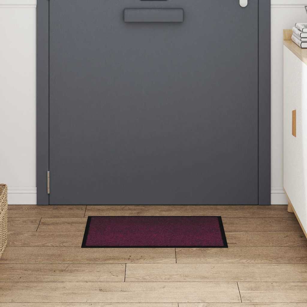 Vidaxl paillasson rouge bordeaux 60 x 40 x 1,2 cm tissu peluche