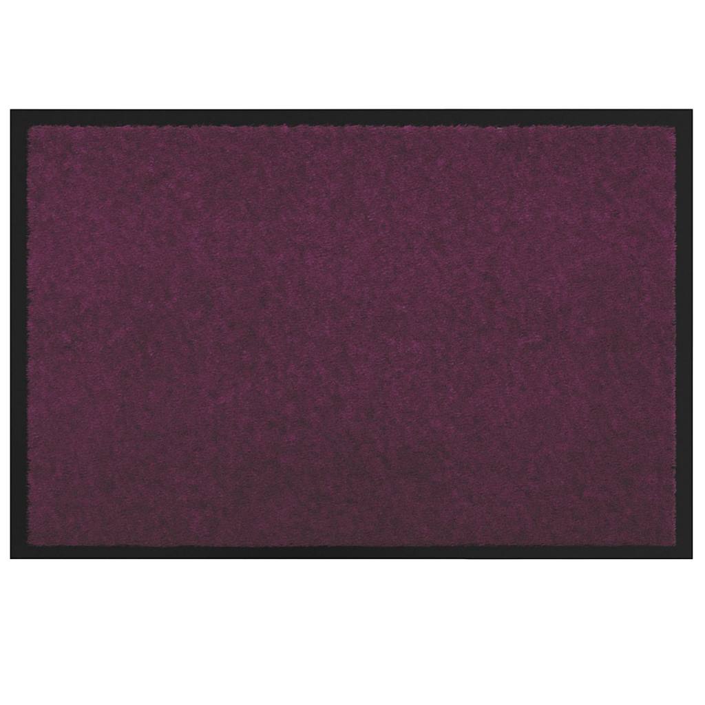 Vidaxl paillasson rouge bordeaux 60 x 40 x 1,2 cm tissu peluche