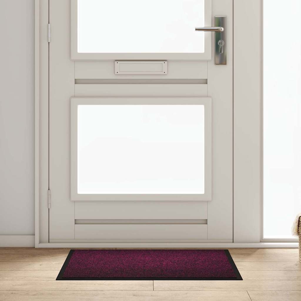 Vidaxl paillasson rouge bordeaux 60 x 40 x 1,2 cm tissu peluche