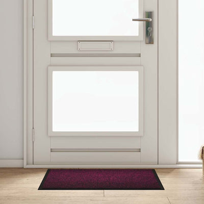 Vidaxl paillasson rouge bordeaux 60 x 40 x 1,2 cm tissu peluche