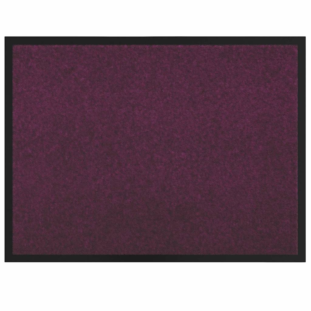 Vidaxl paillasson rouge bordeaux 60 x 40 x 1,2 cm tissu peluche