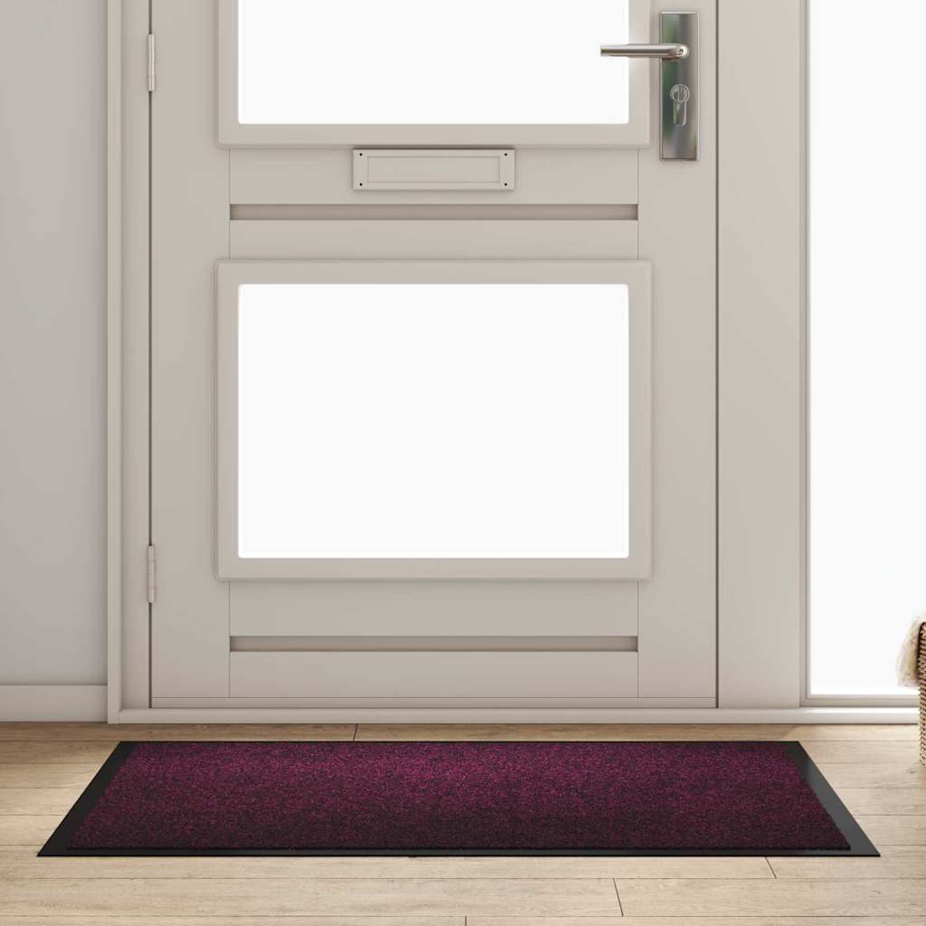 Vidaxl paillasson rouge bordeaux 60 x 40 x 1,2 cm tissu peluche
