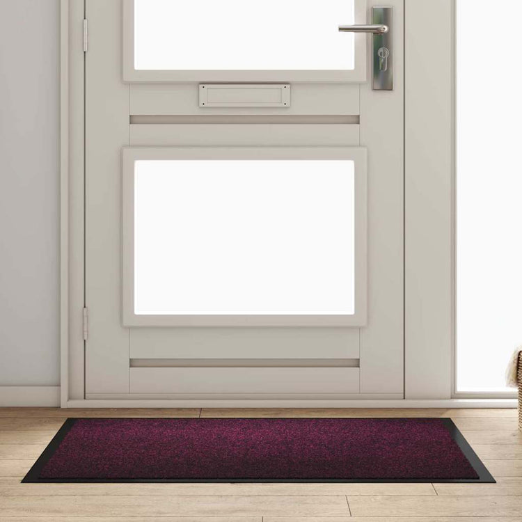 Vidaxl paillasson rouge bordeaux 60 x 40 x 1,2 cm tissu peluche
