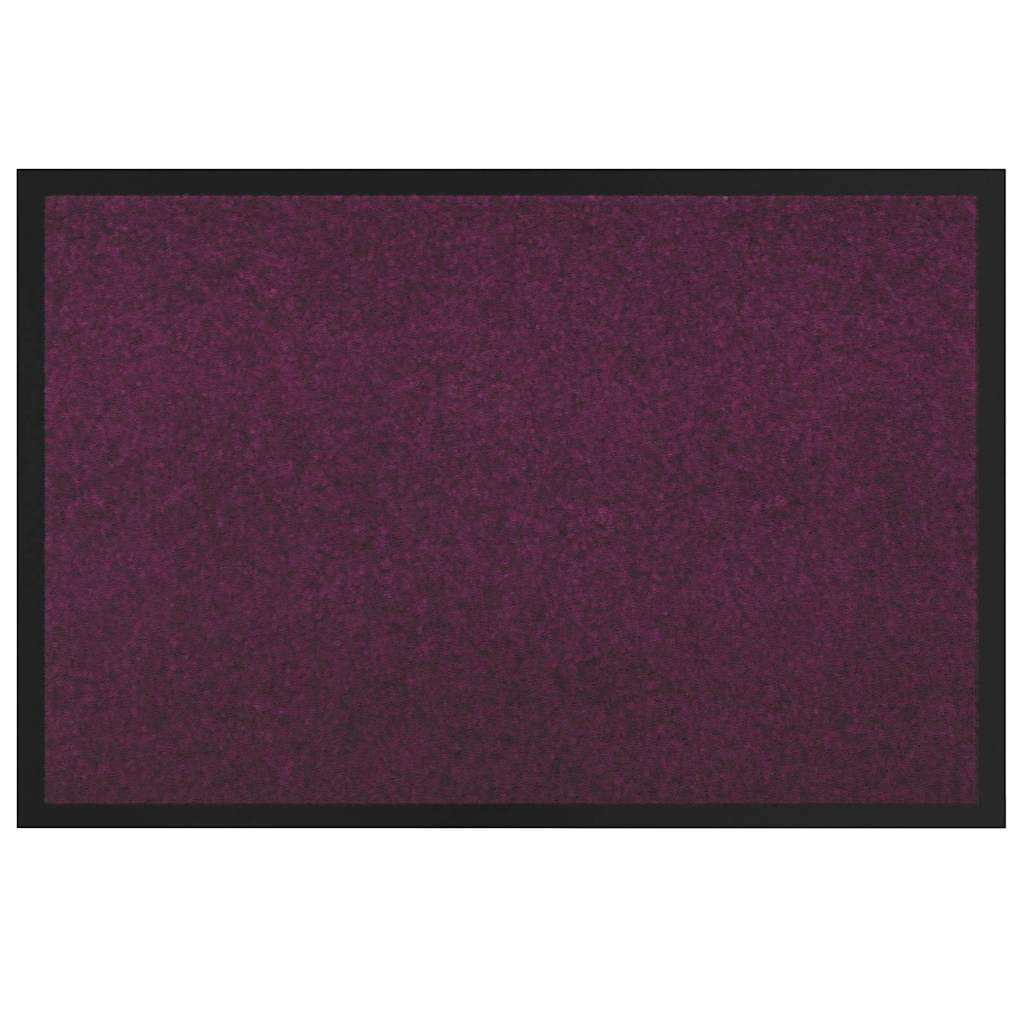 Vidaxl paillasson rouge bordeaux 60 x 40 x 1,2 cm tissu peluche