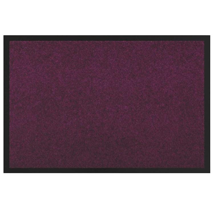 Vidaxl paillasson rouge bordeaux 60 x 40 x 1,2 cm tissu peluche