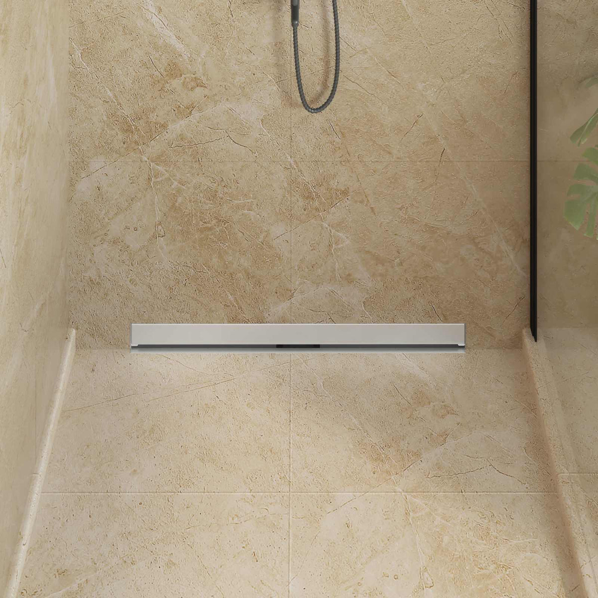 VidaXL caniveau de douche mural argent 80 cm acier inoxydable 304