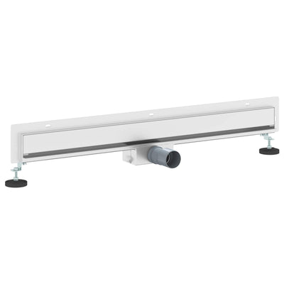 VidaXL caniveau de douche mural argent 80 cm acier inoxydable 304