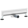 Vidaxxl caniveau de douche mural argent 50 cm acier inoxydable 304