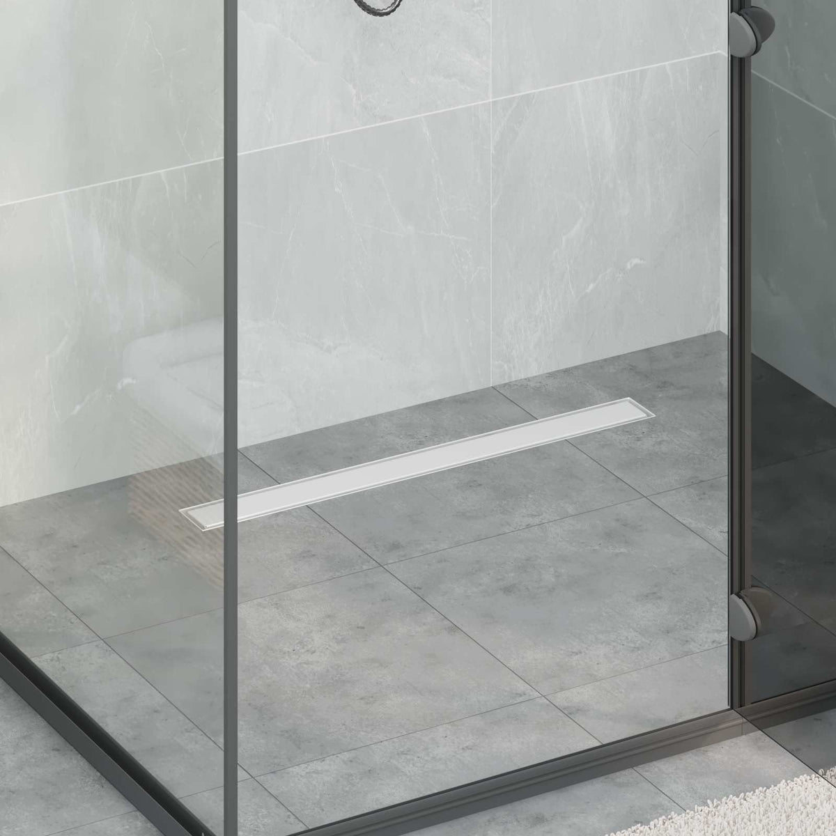 Vidaxx caniveau de douche 2 en 1 avec siphon 360° argent 70 cm